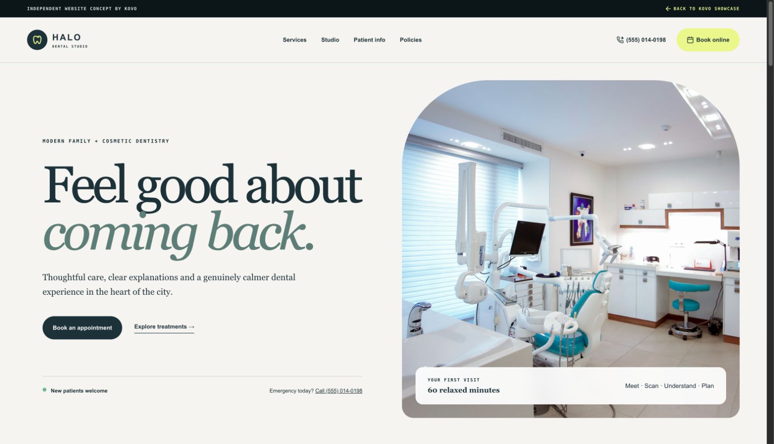 Halo Dentistry website preview